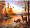 Mozaika diamentowa 5D - Jeleń 40x30cm - tantis.pl