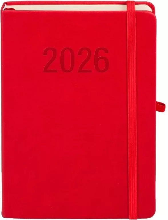 Kalendarz 2026 A5 Memofix DNS czerwony - tantis.pl