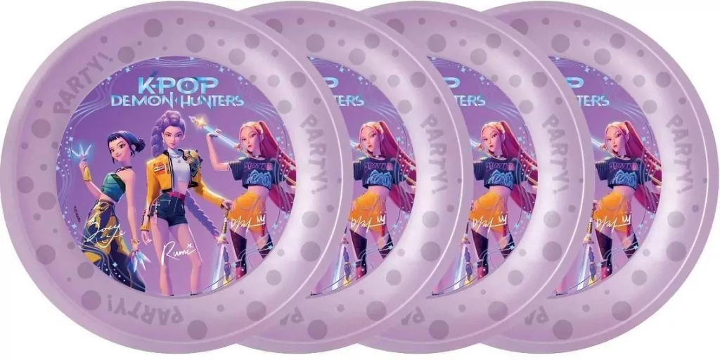 Talerzyki wielorazowe K-POP Demon Hunters 21cm 4sz - tantis.pl