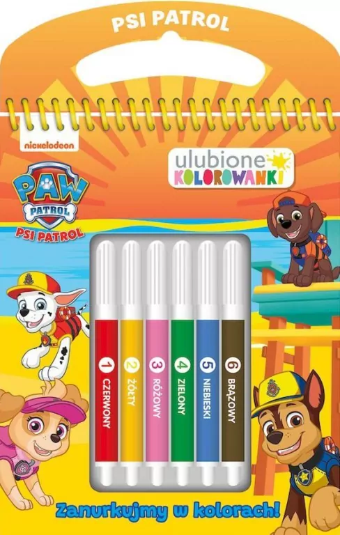 Psi Patrol. Ulubione kolorowanki cz. 1 Zanurkujmy w kolorach! - tantis.pl