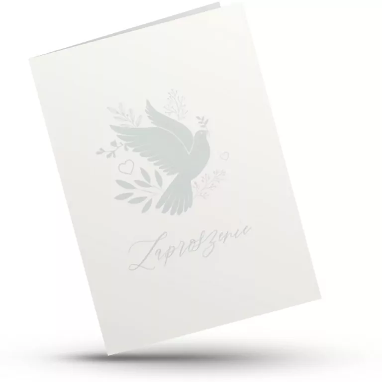 Kartka składana - Zaproszenie - gołąb - tantis.pl