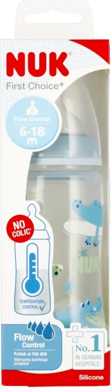 NUK. First Choice. Butelka ze smoczkiem 300 ml. 6-18 miesięcy - tantis.pl