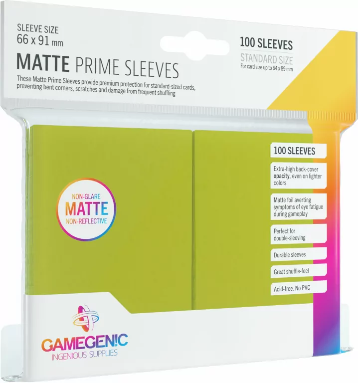Gamegenic: Matte Prime CCG Sleeves (66x91 mm) - Lime, 100 sztuk - tantis.pl