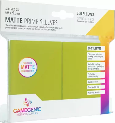 Gamegenic: Matte Prime CCG Sleeves (66x91 mm) - Lime, 100 sztuk