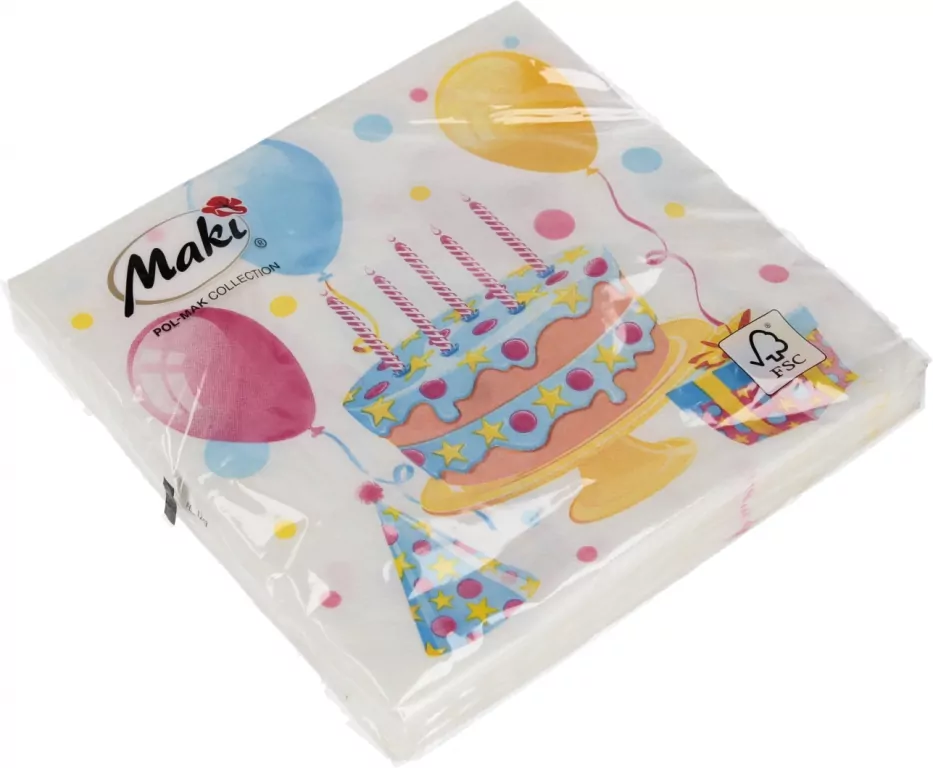 SERWETKA PAP 3W 330X330 TORT/BAL KOL PM OP - tantis.pl