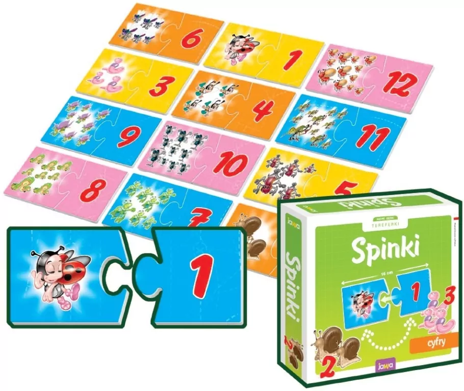 Spinki. Cyfry. Mądre Gierki Tereferki - tantis.pl