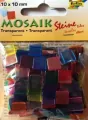 Mozaika kamyczki transparentne 10x10mm 190szt - tantis.pl