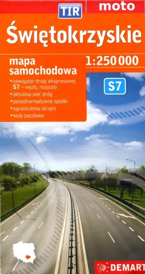 Świętokrzyskie dla zawodowców. TIR. Mapa samoch. - tantis.pl