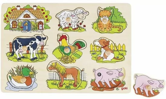 Zwierzęta wiejskie. Dźwiękowa układanka