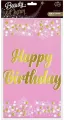 Obrus foliowy 137x183cm. Happy Birthday róż - tantis.pl