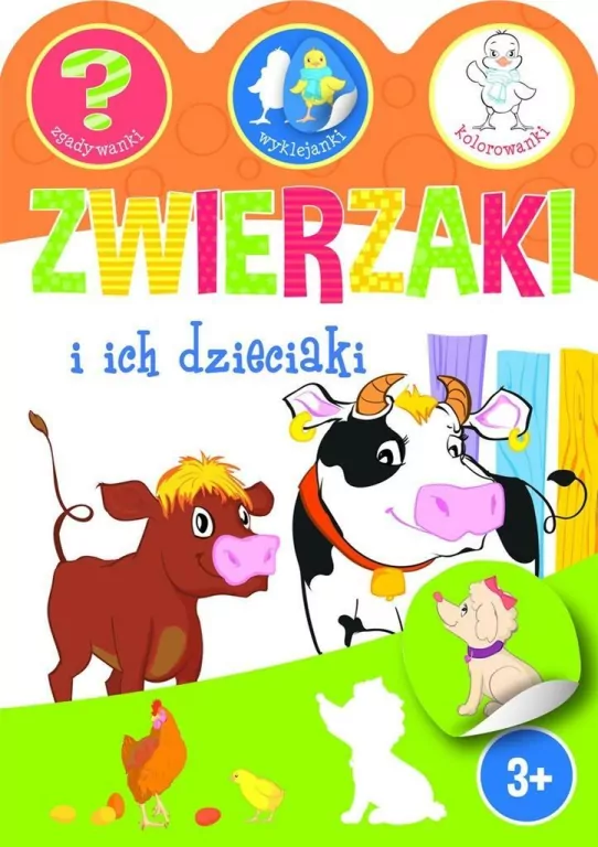 Zwierzaki i ich dzieciaki. Zgadywanki, wyklejanki, kolorowanki - tantis.pl