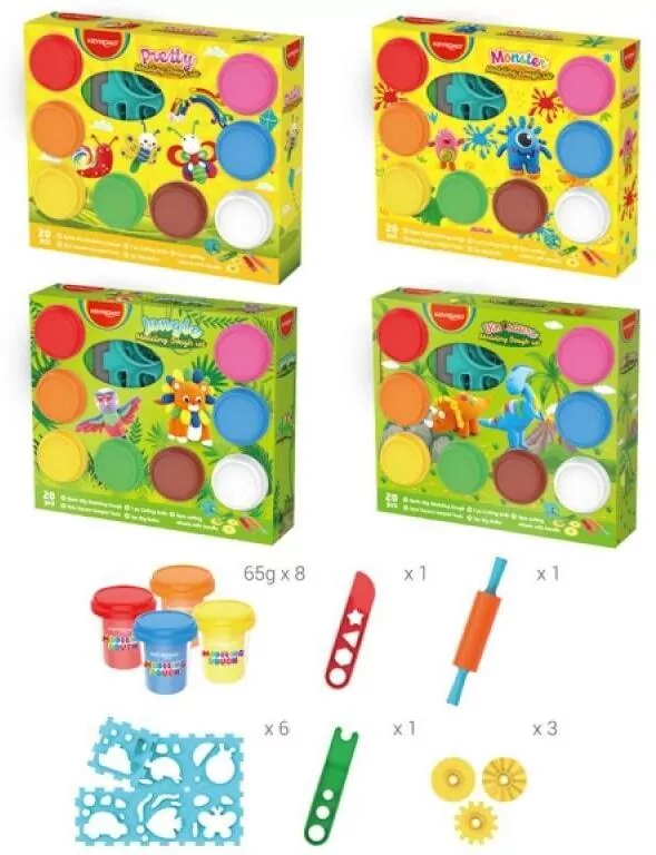 Ciastolina. Zestaw narzędzi i foremek. Mix - tantis.pl