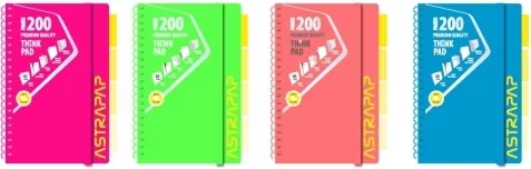 Kołozeszyt B5 PP Neon Line 200k.kratka 1szt.mix - tantis.pl