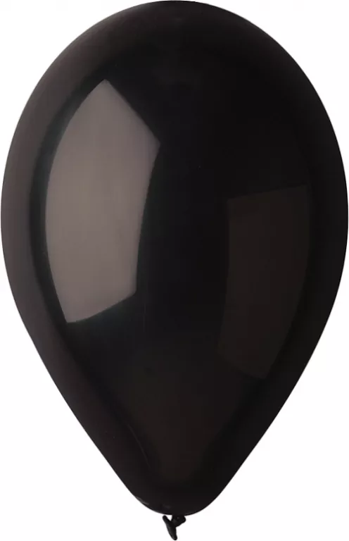 Balony pastelowe 25 cm czarne 10 szt - tantis.pl