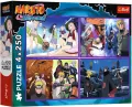 Puzzle 4x250 Przygody Naruto Uzumaki TREFL - tantis.pl