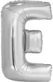 Balon foliowy litera E srebrna 56,5x86cm - tantis.pl