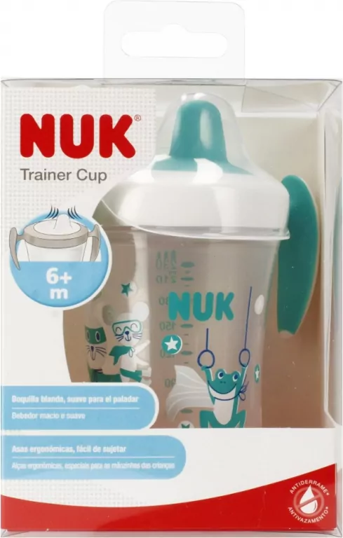 NUK. Trainer Cup. Kubek niekapek 230ml. 6 miesięcy. Żabki - tantis.pl