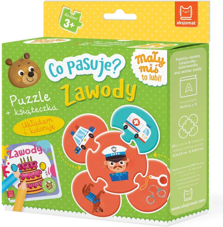 Zawody. Co pasuje? Puzzle + książeczka - tantis.pl