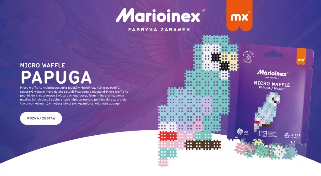 Micro Waffle. Papuga - tantis.pl