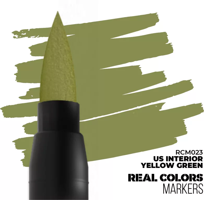 AK Interactive: Real Colors Markers - RCM023 - US Interior Yellow Green - tantis.pl