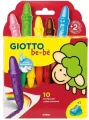 Kredki woskowe z temperówką 10 kolorów GIOTTO - tantis.pl