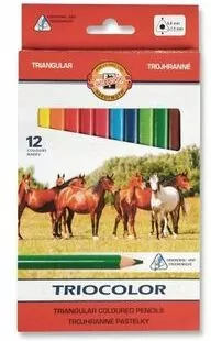 KREDKI TRIOCOLOR 3142 12 KOLORÓW 9MM - tantis.pl