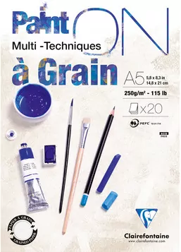 Blok A5 biały fakturowany 250g 20ark - tantis.pl