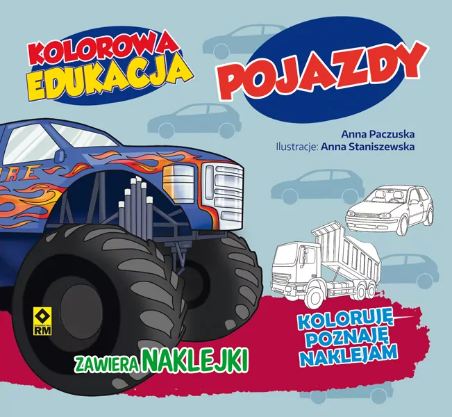 Pojazdy. Kolorowa edukacja z naklejkami - tantis.pl