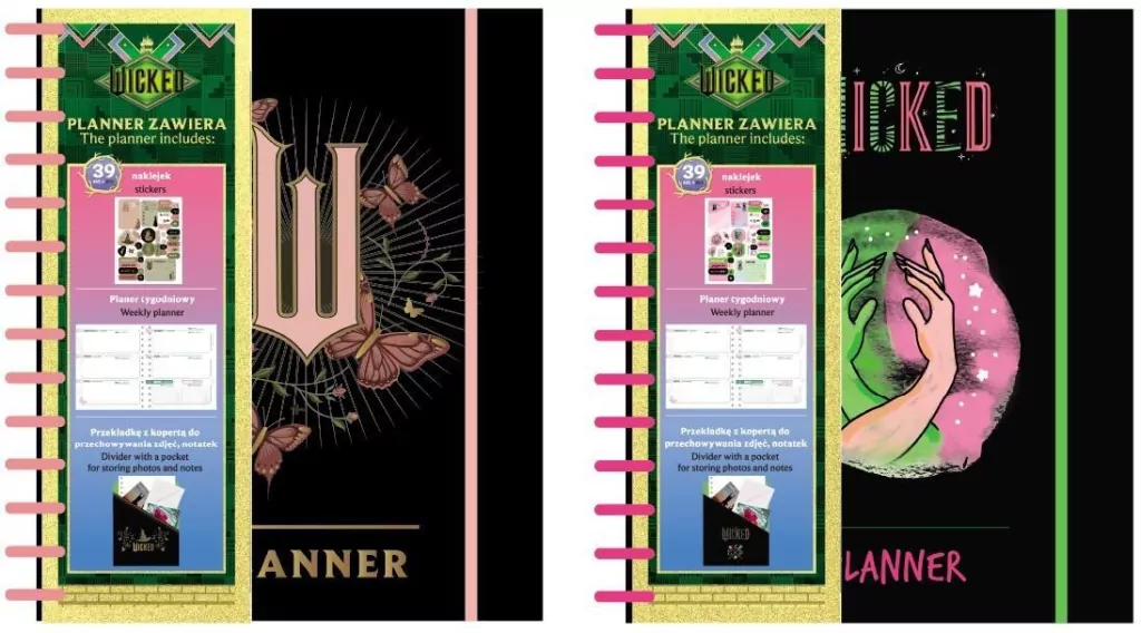 Planer na spirali 74K Wicked z naklejkami mix - tantis.pl