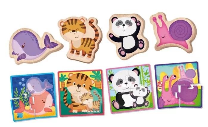 Puzzle ze zwierzętami. Montessori Baby - tantis.pl