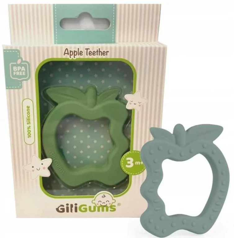 Gryzak dla dzieci silikonowy jabłko - tantis.pl