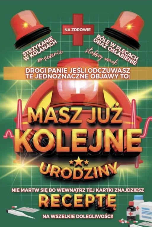 Karnet Urodzinowy z receptą - tantis.pl