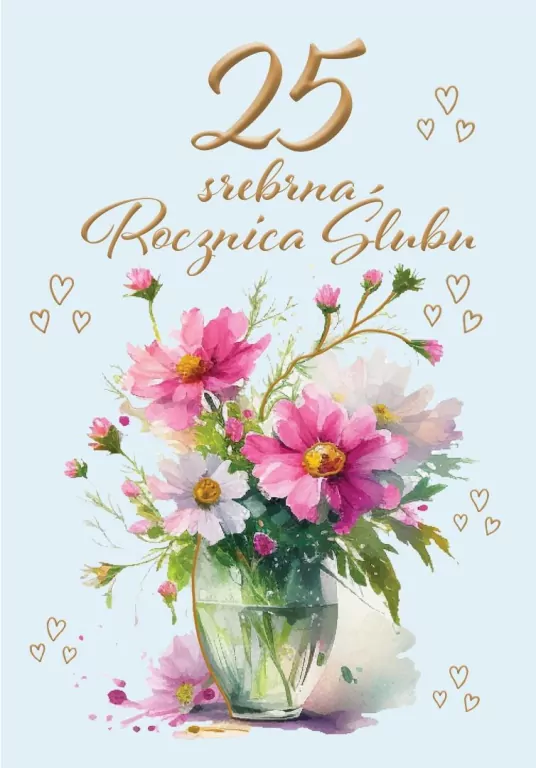 Kartka okolicznościowa Rocznica ślubu 25 - tantis.pl