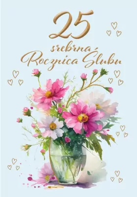 Kartka okolicznościowa Rocznica ślubu 25