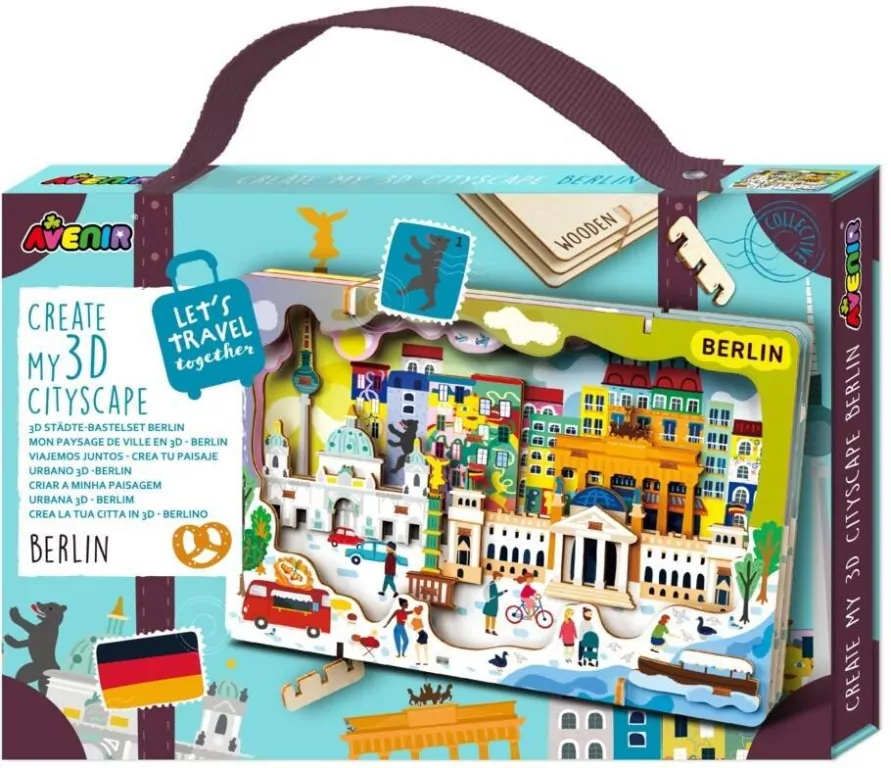 Stwórz pejzaż miejski Berlin - puzzle drewniane 3D - tantis.pl