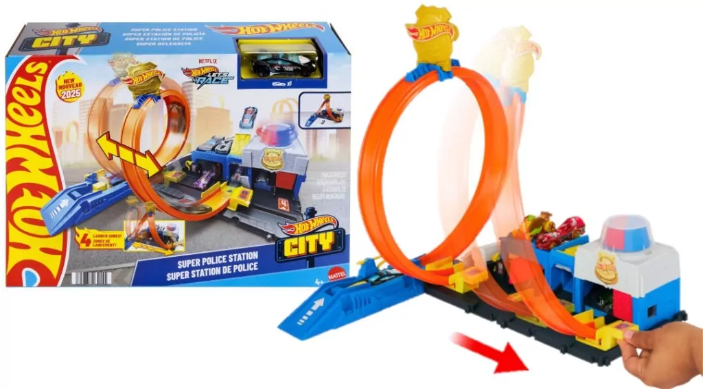 Hot Wheels City Posterunek policji Super Pętla - tantis.pl