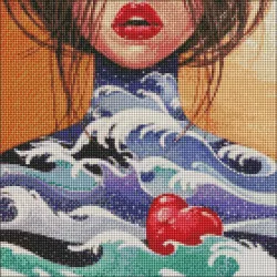 Diamentowa mozaika. Serce oceanu 40x40cm