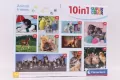 Clementoni. Puzzle 10w1. Super Kolor Animal Friends - tantis.pl