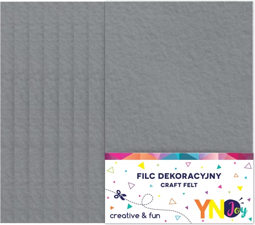 Filc dekoracyjny szary 8szt - tantis.pl