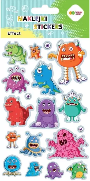 Naklejki Monsters 10x20cm HAPPY COLOR - tantis.pl