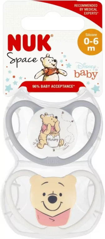 Nuk. Space. Smoczki. 0-6 miesięcy. Kubuś Puchatek - tantis.pl