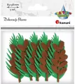 Filcowe liście 3D 38x85mm zielono-brązowe 2szt - tantis.pl