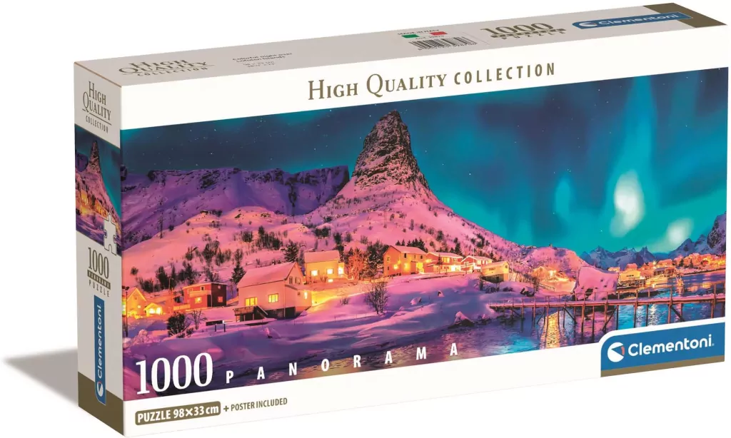 Puzzle 1000 Panorama Colorful Night Lofoten Island - tantis.pl