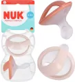 NUK. Perfect Match. Smoczek. 0-6 miesięcy. Bezowy. Czerwony. 2 sztuki - tantis.pl