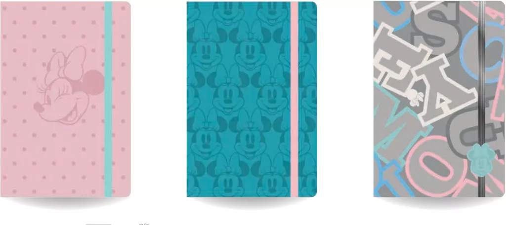 Notes z gumką A5/80k linia. Disney fashion. Minnie Mouse 1 szt. mix - tantis.pl