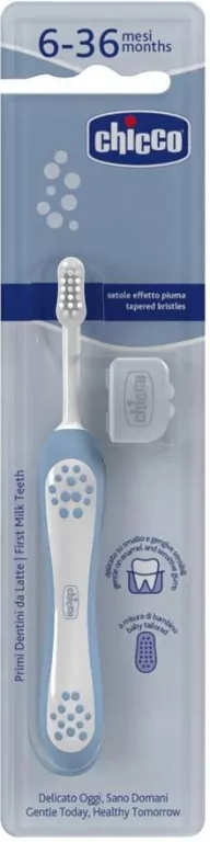 Chicco. Indigo. Szczoteczka do zębów. 6-36 miesięcy - tantis.pl