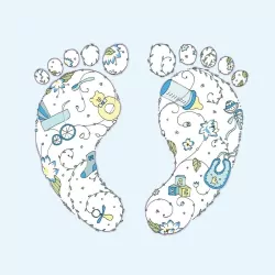 Karnet Swarovski kwadrat CL1909 Narodziny chłopiec