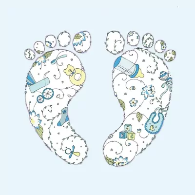 Karnet Swarovski kwadrat CL1909 Narodziny chłopiec