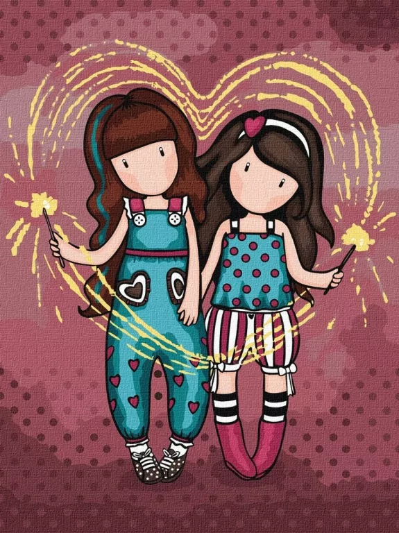Malowanie po numerach - Fireworks Kids 30x40cm - tantis.pl
