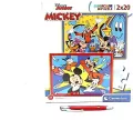 Puzzle 2x20 Super Kolor Mickey - tantis.pl